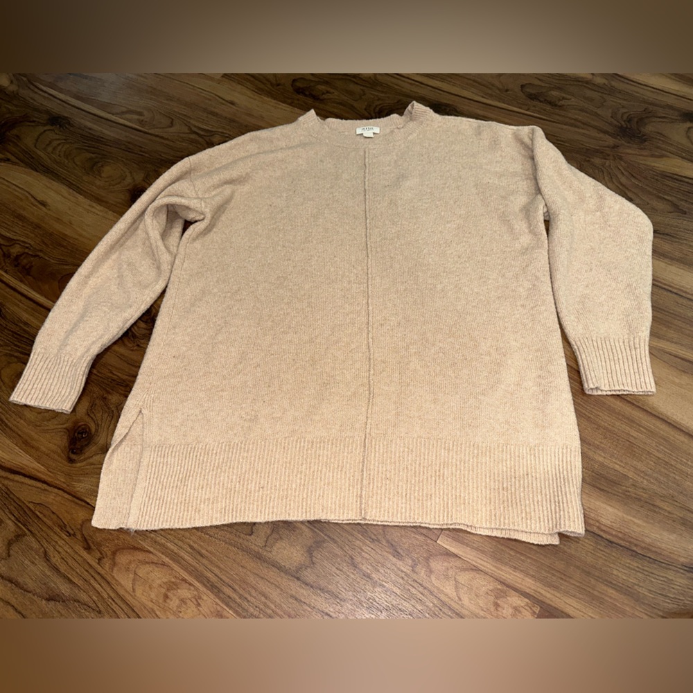 a.n.a. Front Seam Sweater | Large Tan Knit Top - Picture 5 of 6